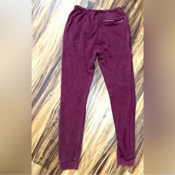 POL Maroon Lace Accent Jogger Pants - Picture 4 of 4